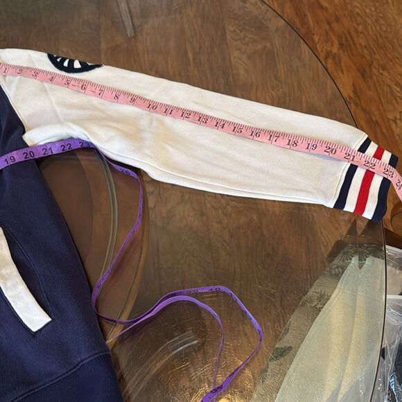 Marvel CAPTAIN USA Medium Navy White Snap Button Front Long Sleeve Unisex Jacket - Picture 13 of 14